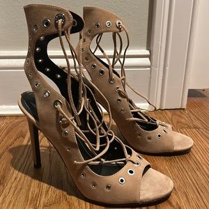 Lace up heel